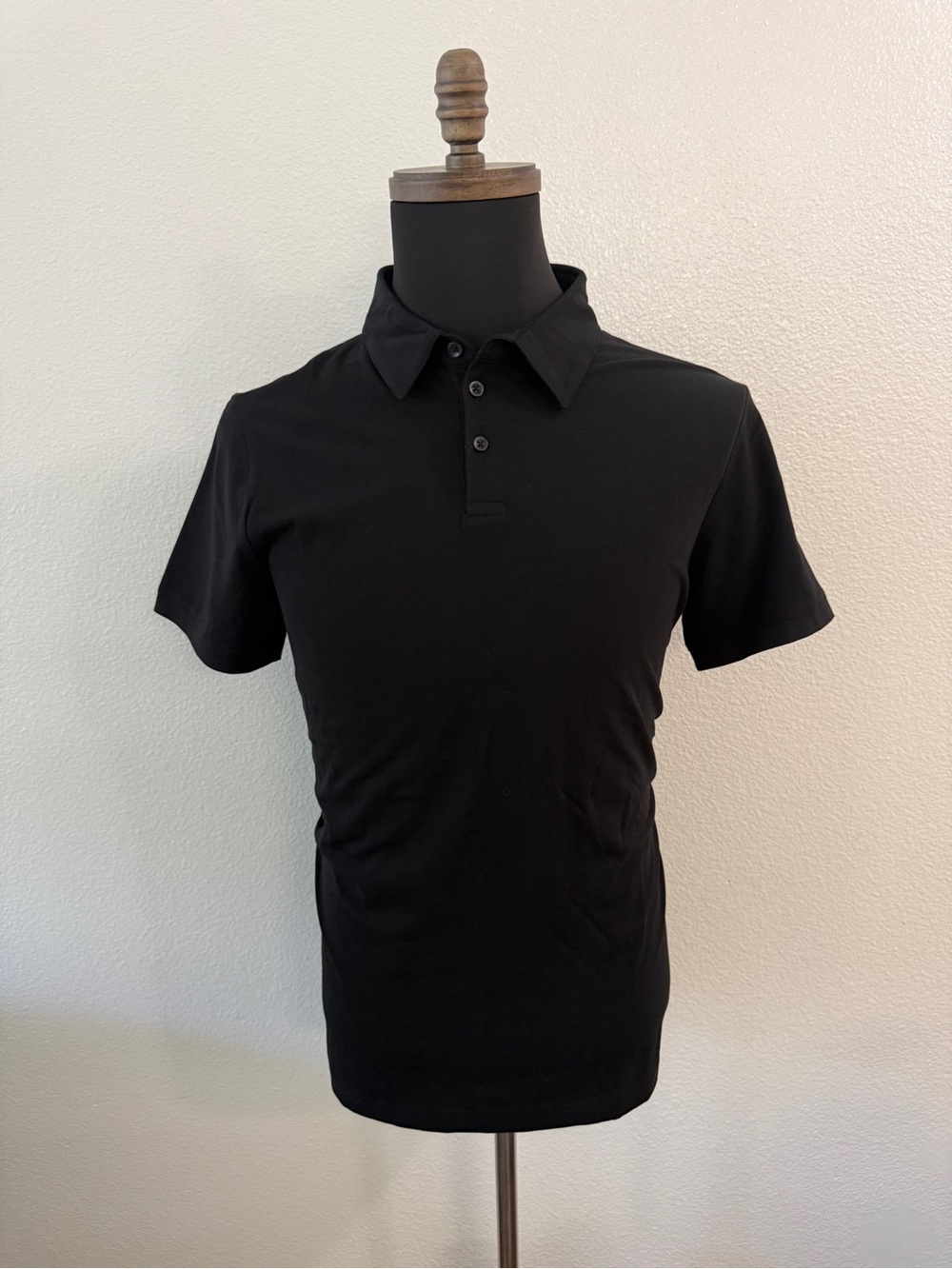 H&M Men's Black Short-Sleeve Polo Shirt